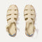 The Fisherman Sandal in Coconut shown from the top.