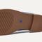 The Penny Loafer in Blue Raffia-Knit shown in diagonal view. 