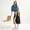 Alternate image of model wearing The Penny Loafer in Light Pink.