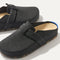 The toe and vamp of The Braid Clog, in diagonal view.