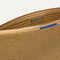 The Convertible Clutch in Glitzy Gold shown open from the top in diagonal view.