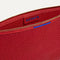 The Convertible Clutch in Scarlet Open-Knit, shown open from the top in diagonal view.