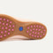 The outsole of The Daily Flat in Bubbly Pink with raised pegs for extra support. 