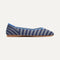 The Daily Flat in Harbor Cabana Stripe shown from the side. 