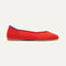 The Daily Flat in Showstopper Red shown from the side. 