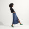 Alternate view of a model wearing The Daily Flat in Clover. 