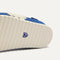 The sole of The Kids Clog in Indigo Daisy.