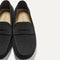 Close up of the toe and vamp of The Men's Daily Driver in Black. 