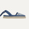 The D'Orsay Espadrille in Deep Sea Stripe, shown from the side. 