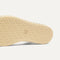 Close up of the outsole of The D'Orsay Espadrille in Deep Sea Stripe.