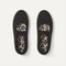 The Kids MJ Sneaker in Black shown from the top.