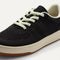 hover | Overlay::Stretchy, No-Tie Laces | Alt:: Close up of the vamp and laces of The Kids Stretch Sneaker in Zoom.