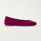 The Max Square Ballerina in ReVelvet Mulberry shown from the side.