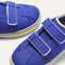 Close up of the vamp of The Kids Strap Sneaker in Buoy Open-Knit. 