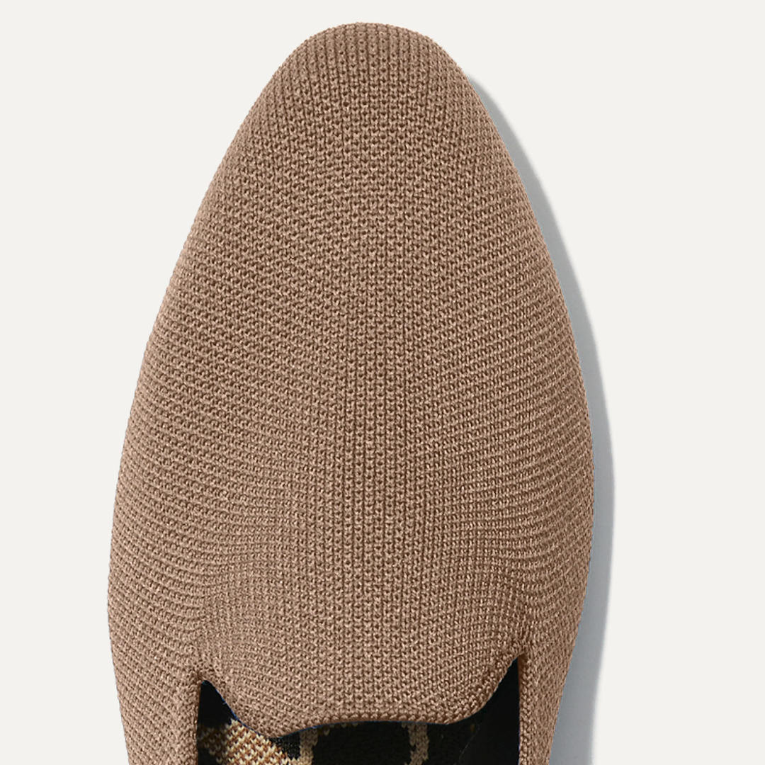 Close up of the toe and vamp of The Almond Loafer.