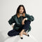 Alternate view of a model wearing The Almond Slingback. 