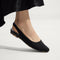 hover | Model wearing The Almond Slingback in Black.
