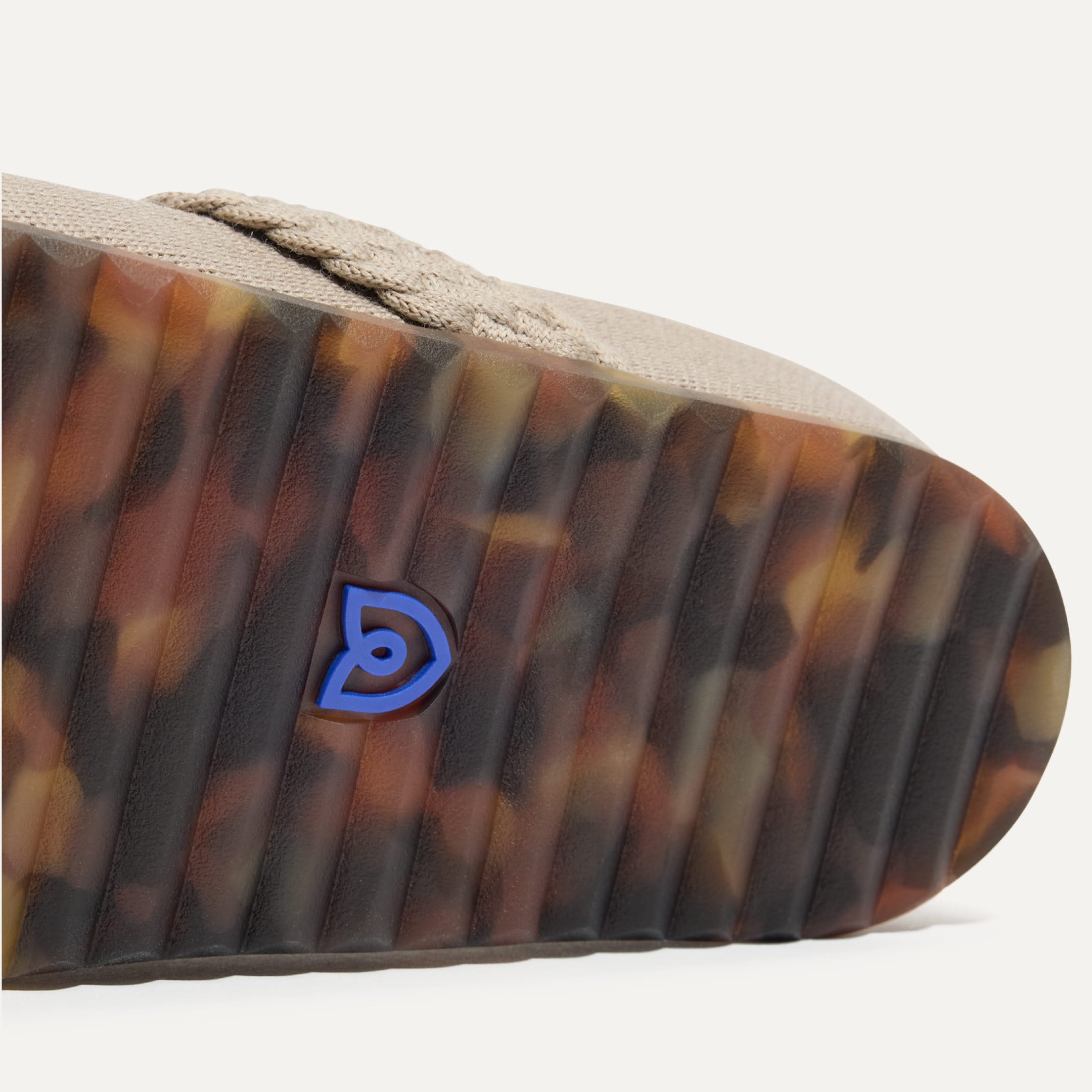 Close up of the outsole of The Braid Clog.