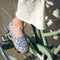 Another view of a model wearing The Cruiser Loafer in Marine Bloom.