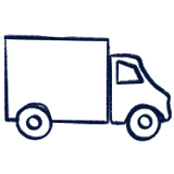 An icon depicting a delivery truck.
