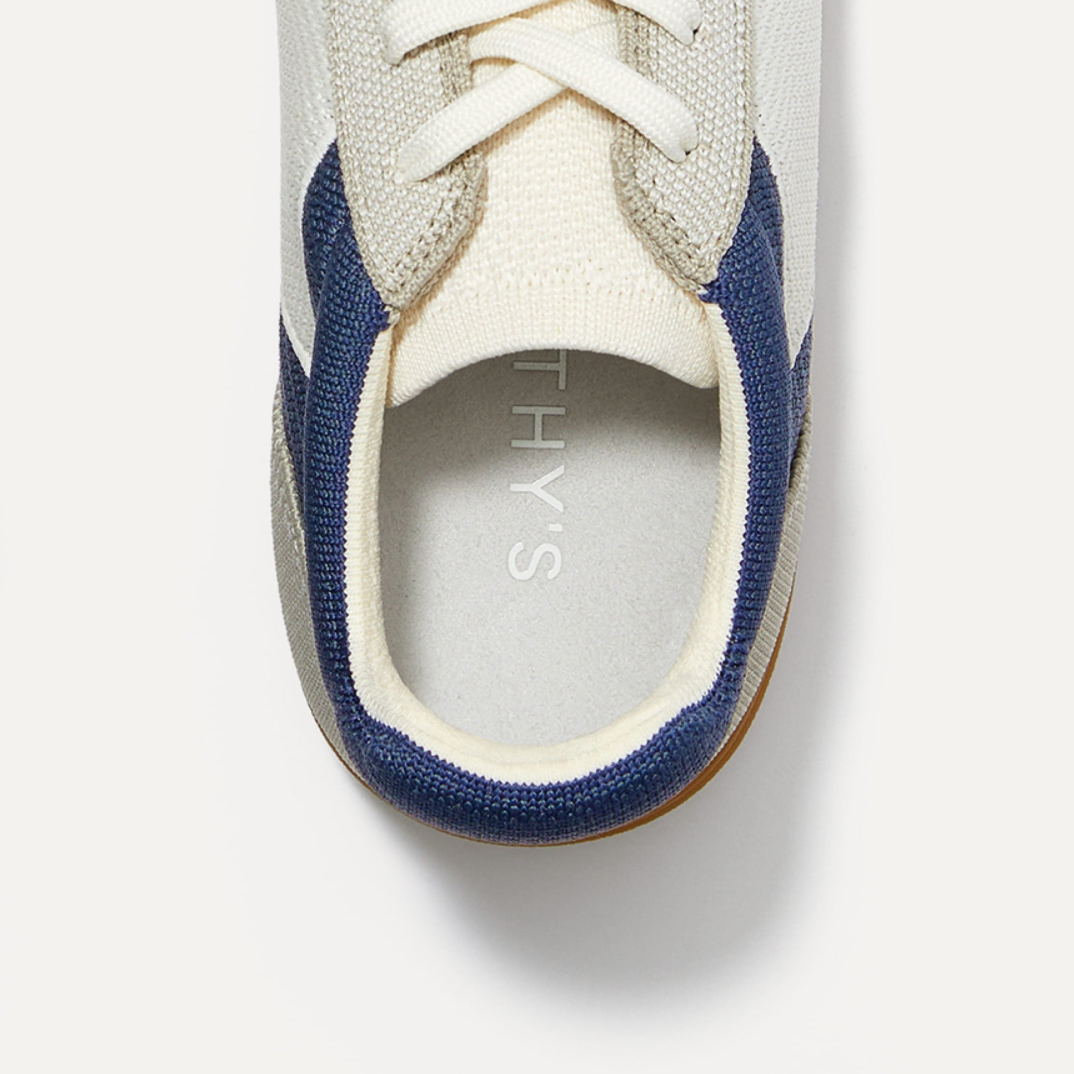 A close up view of the insole of The RS01 Sneaker.