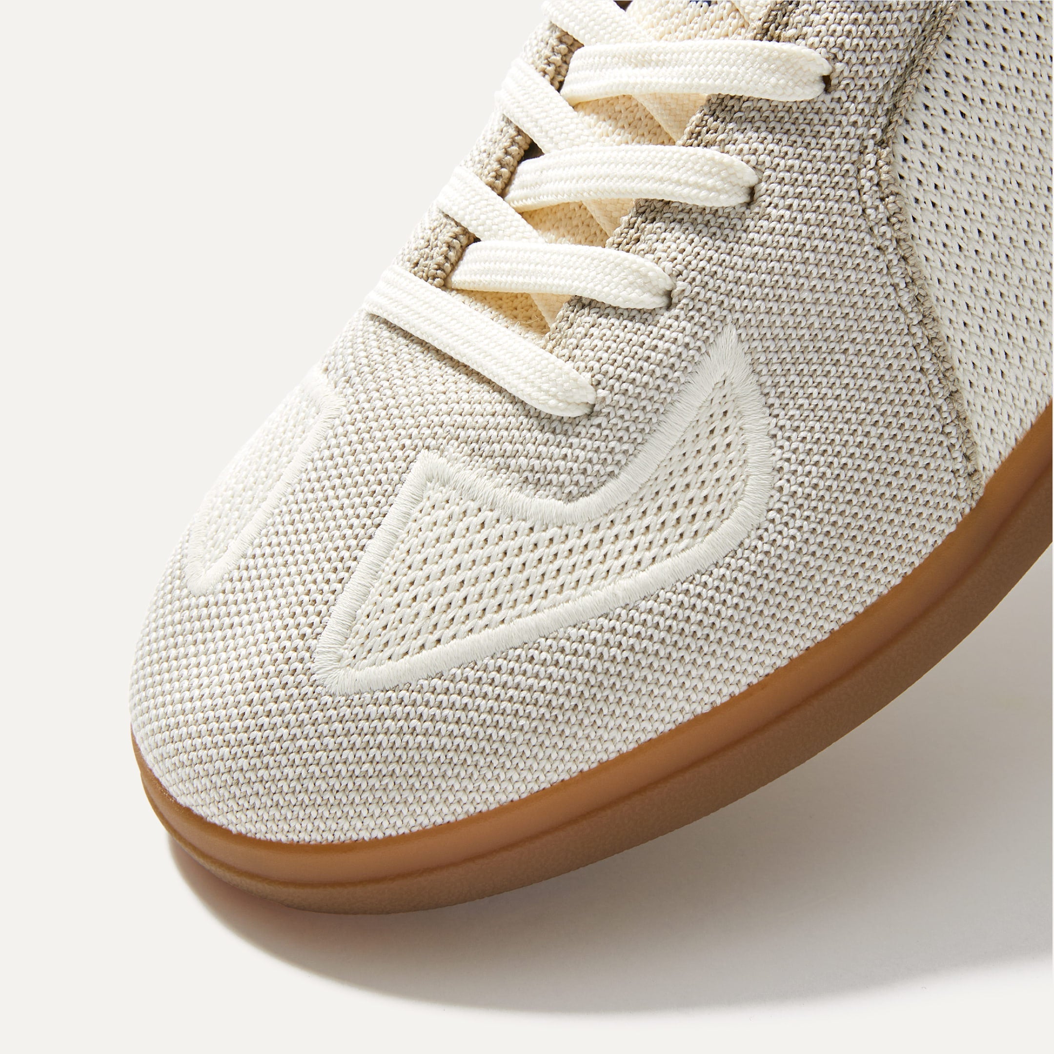 A close up view of the toe and upper of The RS01 Sneaker.