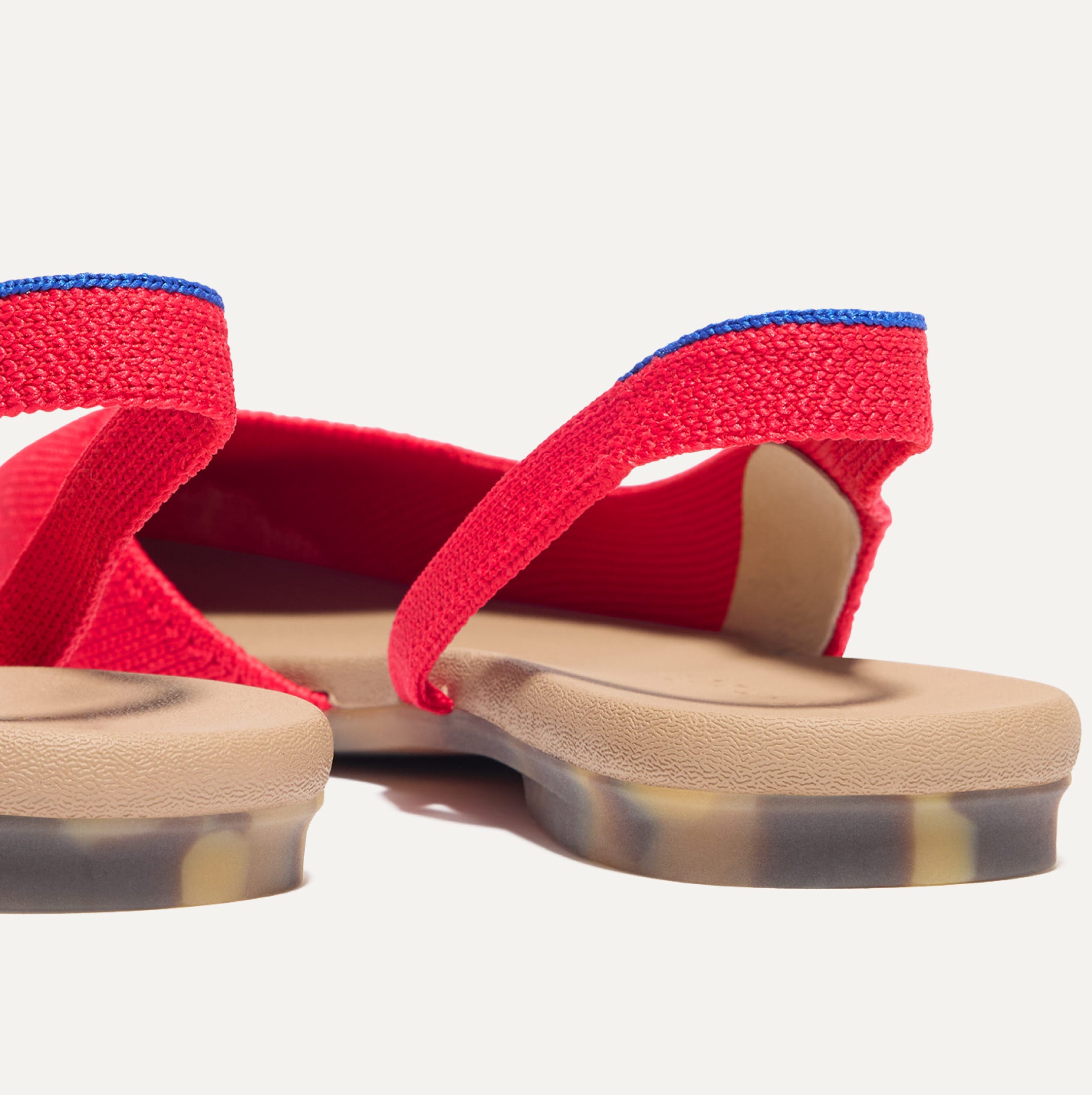 Close up of the heel of The Almond Slingback. 