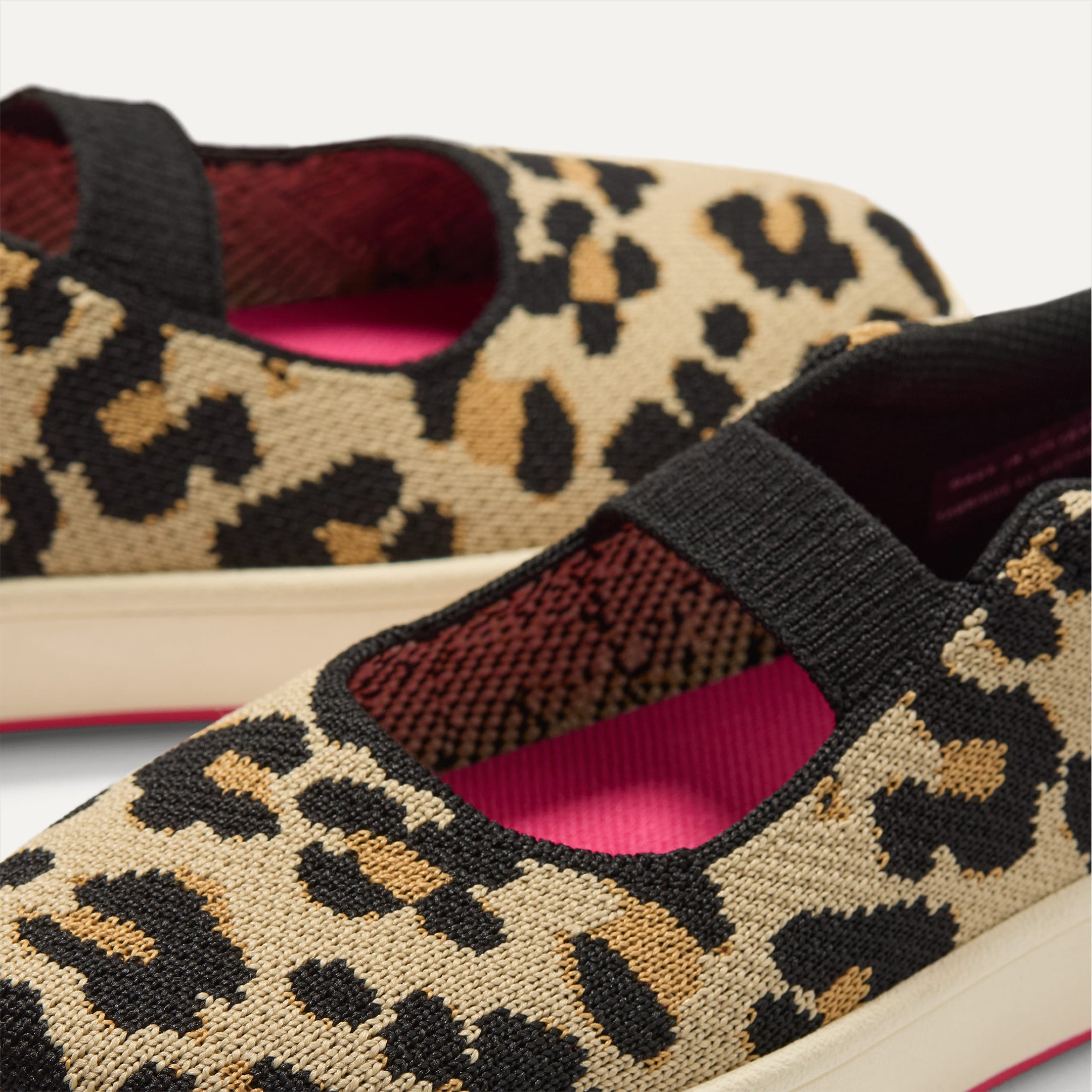 Close up of the strap  detail of The Kids MJ Sneaker in Desert Cat.