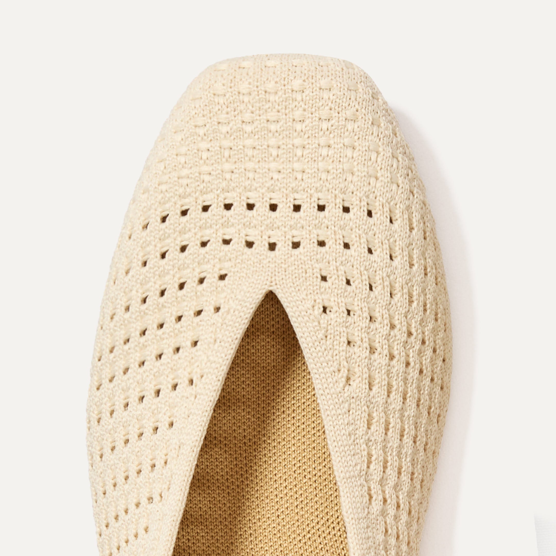 Close up of the V-shaped vamp on The Max Buckle Mary Jane.